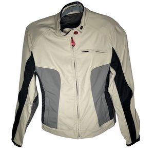 Dainese Women’s Motorcycle Jacket Cream Gray Size 2